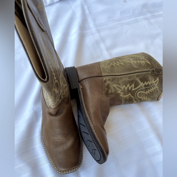 Old West Other - Cody James Western Boots Men's Size 7 D Brown/Green Leather Square Toe Pull On